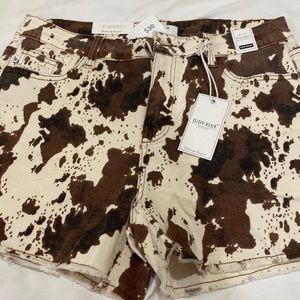 Women’s cow print shorts
